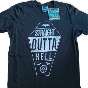 Mens Too Fast Straight Outta Hell T shirt